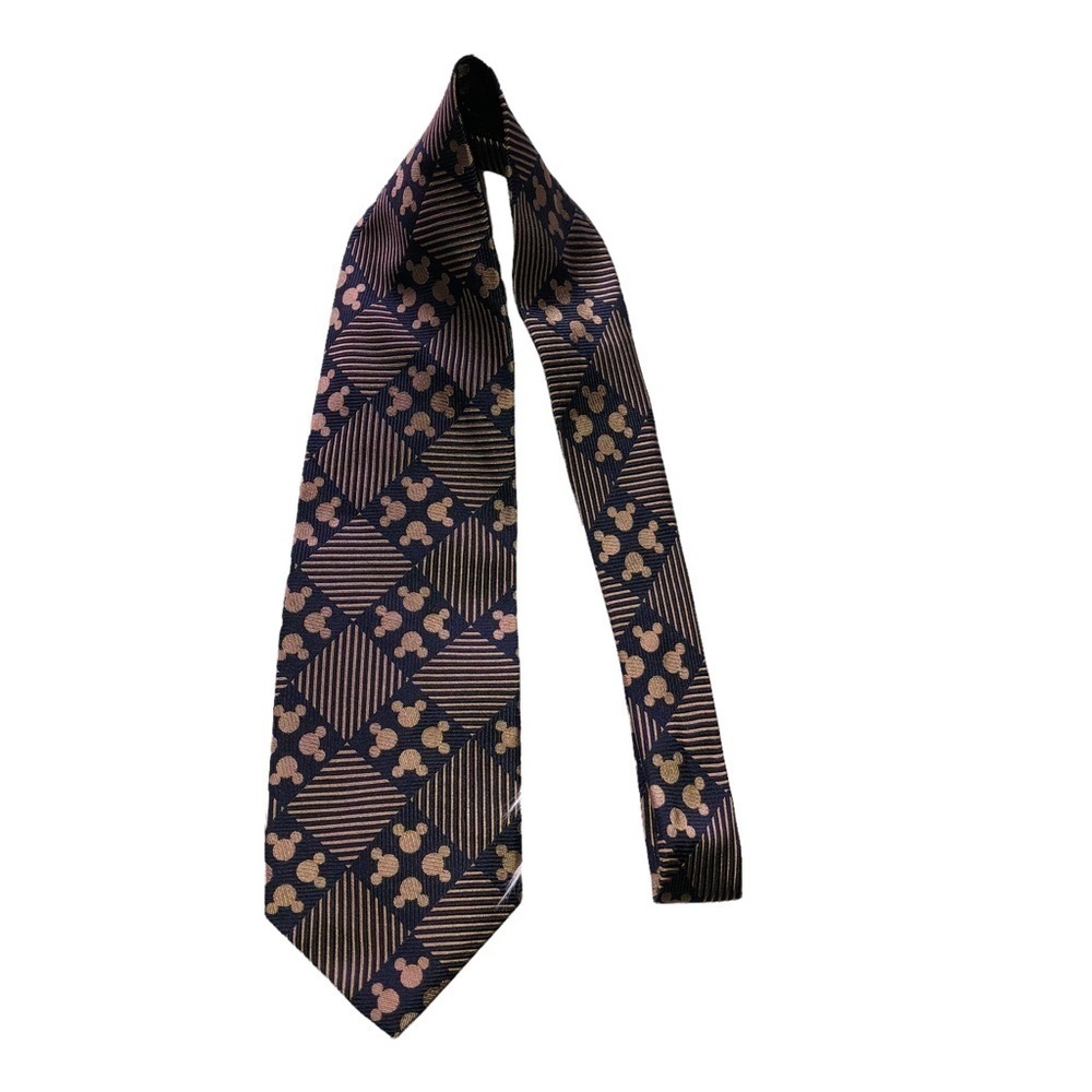The Disney Store Blue MICKEY MOUSE Logo Neck Tie